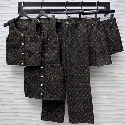 LV Monogram Denim Set
