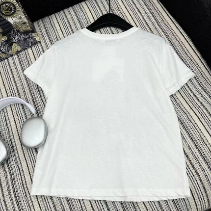 CD T-Shirt White Cotton Style 2