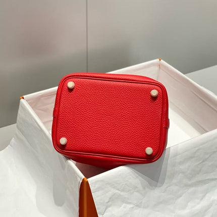 HM PICOTIN LOCK 18 RED CALFSKIN