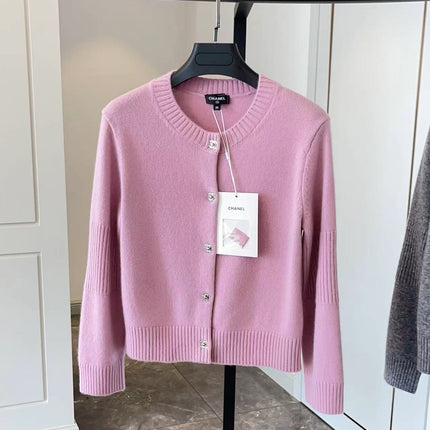 CC  CRYSTAL BUTTON PINK CARDIGAN
