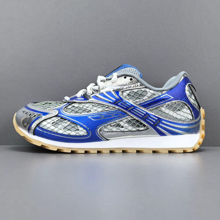 BV SNEAKERS IN SILVER AND BLUE MESH