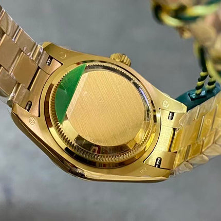 OYSTER PERPETUAL DATEJUST WATCH 28MM IN GOLD AND WHITE