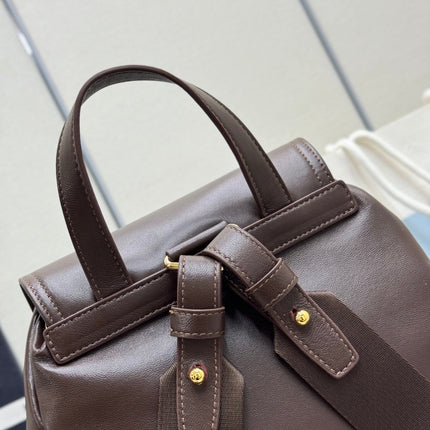 PRADA EXPLORE MEDIUM BACKPACK 29 IN BROWN CALFSKIN