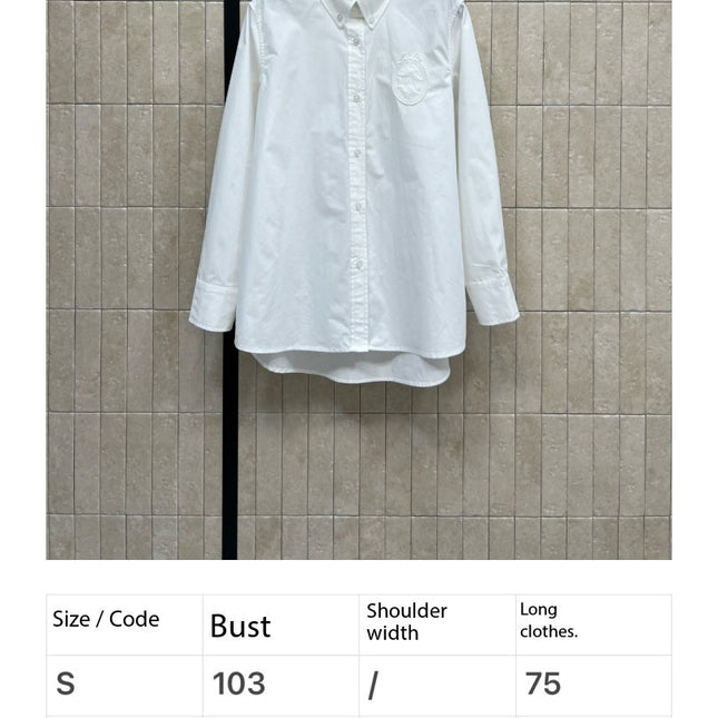 DIOR 26S CD HERITAGE SHIRT IN WHITE 7626