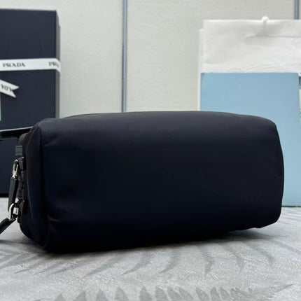 PRADA 26S RE-NYLON AND SAFFIANO LEATHER TRAVEL POUCH