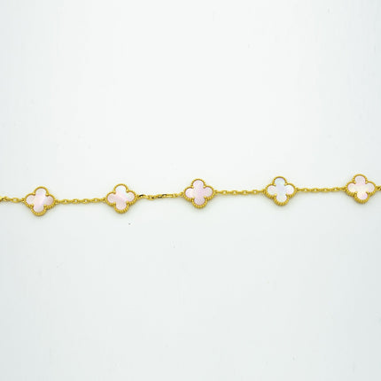 CLOVER BRACELET 5 MOTIF MOP