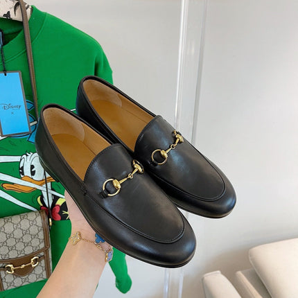 GG LOAFERS MULES BLACK BROWN SOLE