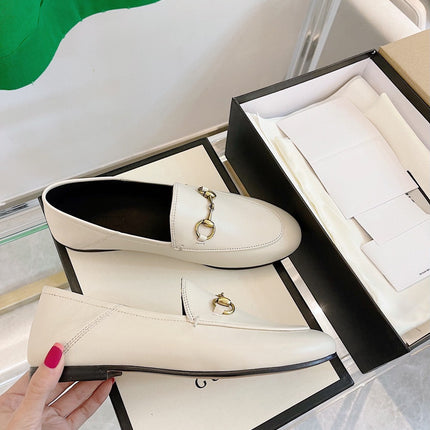 GG LOAFERS MULES WHITE