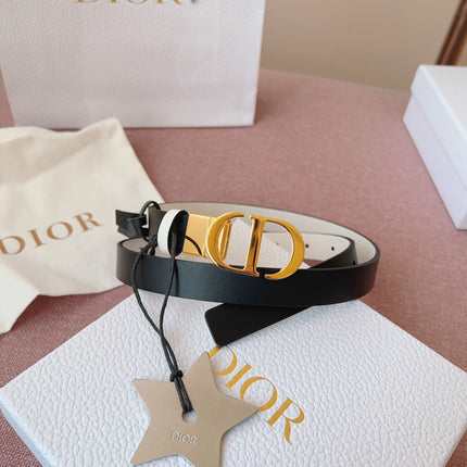 DIOR 25S BELT 20 MM IN BLACK CALFSKIN 618009