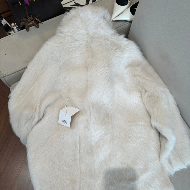 HERMES 26S SHEARLING COAT 814