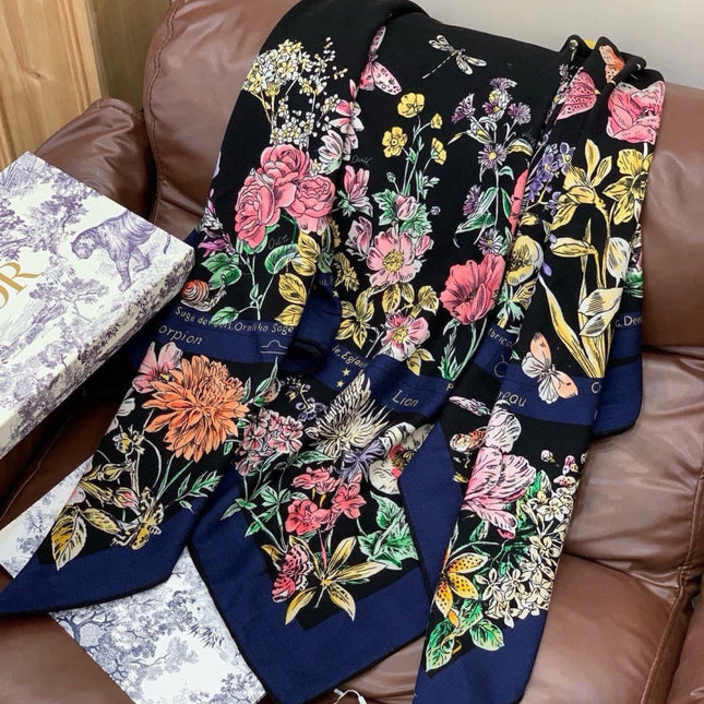 DIOR 26S SCARF 140CM IN CASHMERE SILK 309359
