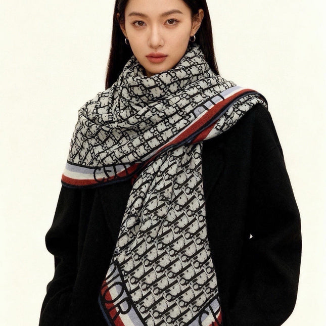 DIOR 26S SCARF 140CM IN CASHMERE SILK 311937