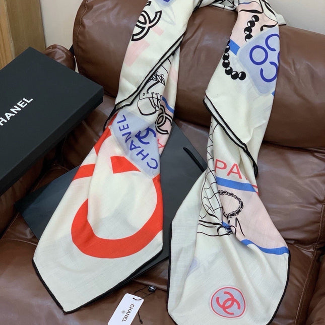 CHANEL 26S SCARF 135 IN SILK 311940