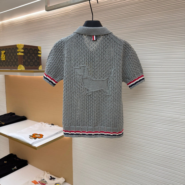 THOM 26S SHORT-SLEEVED KNIT POLO SHIRT STYLE 153