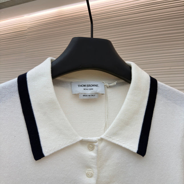 THOM 26S SHORT-SLEEVED KNIT POLO SHIRT STYLE 150