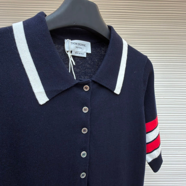 THOM 26S SHORT-SLEEVED KNIT POLO SHIRT STYLE 149