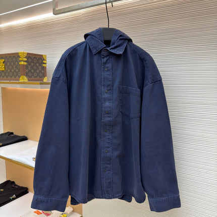 BALENCIAGA 26S HOODED DENIM JACKET 025