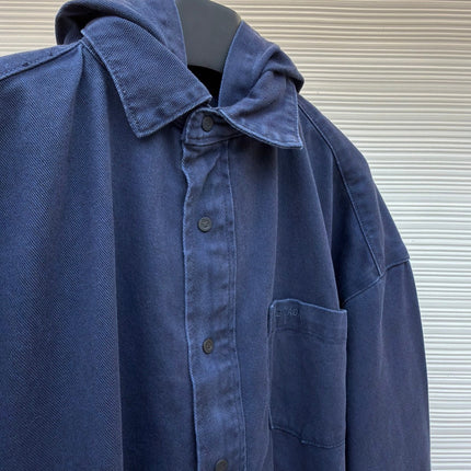 BALENCIAGA 26S HOODED DENIM JACKET 025