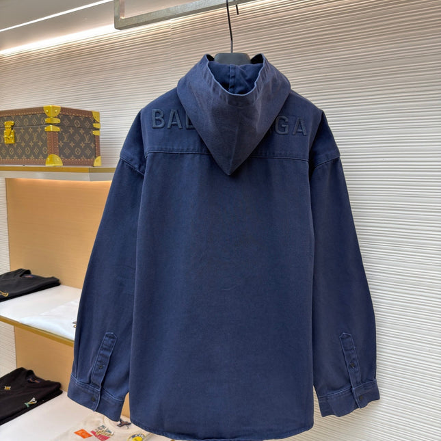 BALENCIAGA 26S HOODED DENIM JACKET 025
