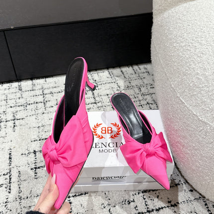 KNIFE LAVALIÈRE 45MM MULE IN BRIGHT PINK NYLON JERSEY