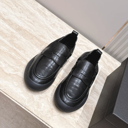 PRADA 26S SPEEDROCK LOAFERS 20MM IN BLACK CALFSKIN