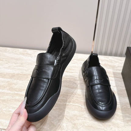 PRADA 26S SPEEDROCK LOAFERS 20MM IN BLACK CALFSKIN