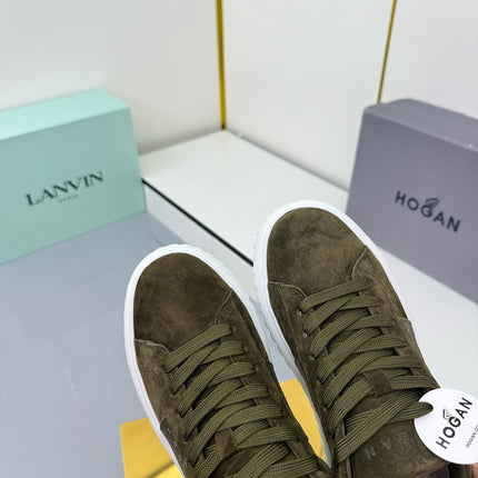 TOM FORD 26S SNEAKER HOGAN IN MOSS GREEN SUEDE
