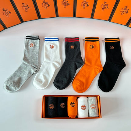 HERMES 26S CREW SOCKS 270771 (1 BOX)
