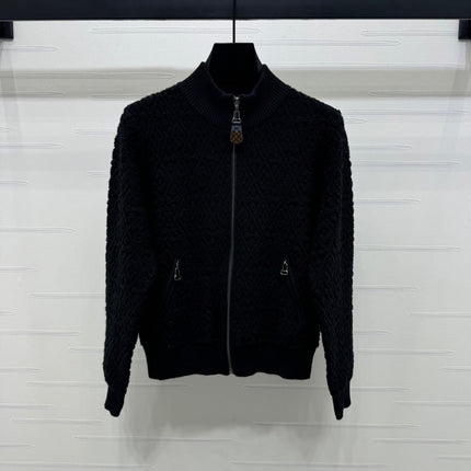LV ZIP-UP LONG-SLEEVE KNIT CARDIGAN 274961