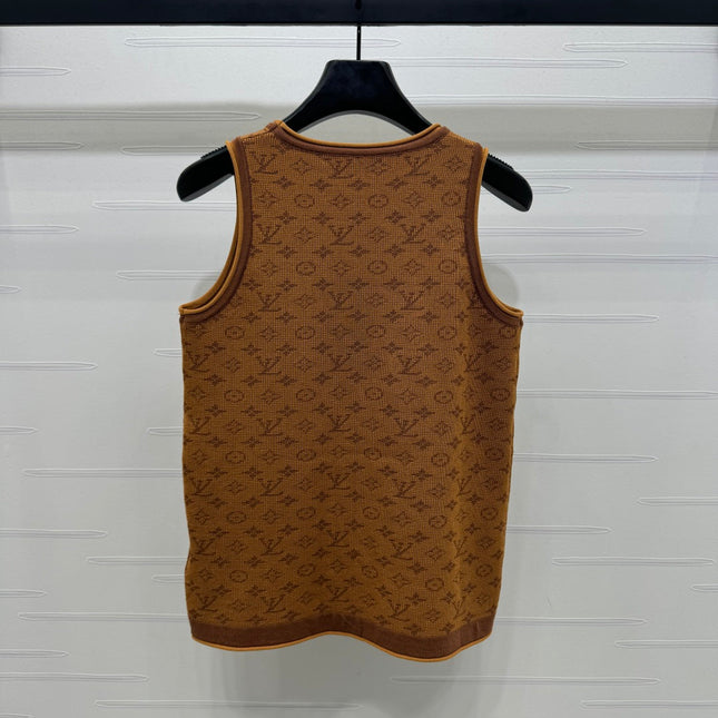 LV ROUND-NECK KNITTED SLEEVELESS VEST 274937