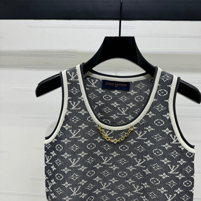 LV ROUND-NECK KNITTED SLEEVELESS VEST 274936
