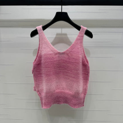 MIUMIU KNIT VEST WITH 3D FLORAL DETAILS 274890