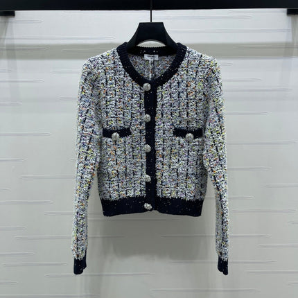 CHANEL 26S FLORAL KNIT CARDIGAN 735
