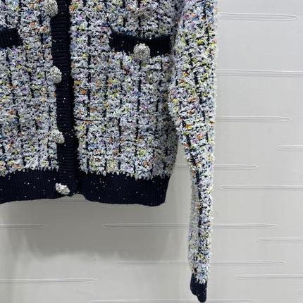 CHANEL 26S FLORAL KNIT CARDIGAN 735