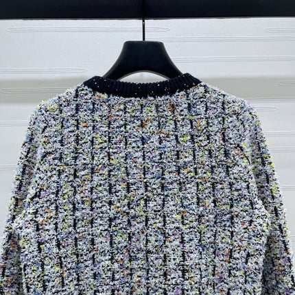 CHANEL 26S FLORAL KNIT CARDIGAN 735