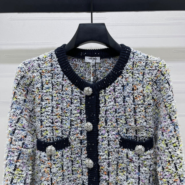 CHANEL 26S FLORAL KNIT CARDIGAN 735