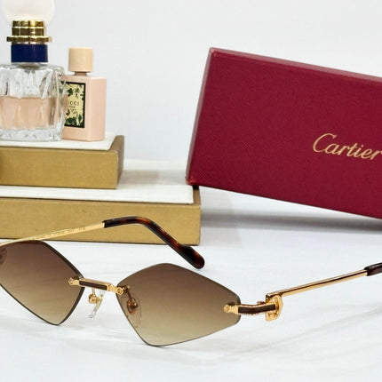 C DE RIMLESS ANGULAR FRAME SUNGLASSES CT0695 IN METAL