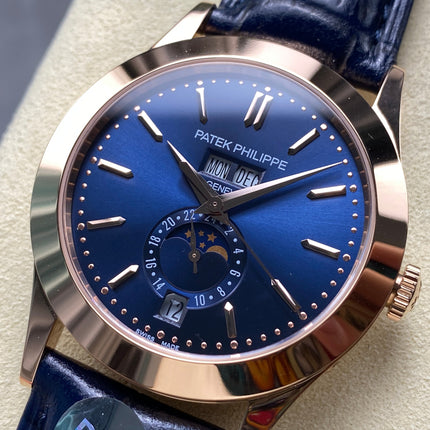ANNUAL CALENDAR SELF-WINDING ROSE GOLD CASE BLUE SUNBURST DIAL