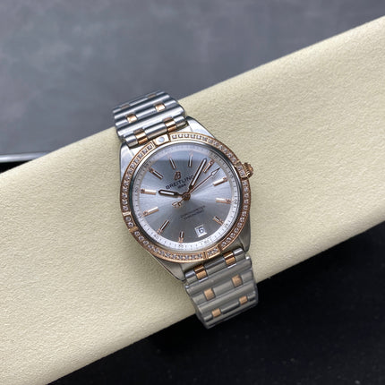 CHRONOMAT AUTOMATIC 36 RED GOLD AND STEEL CASE SILVER DIAL
