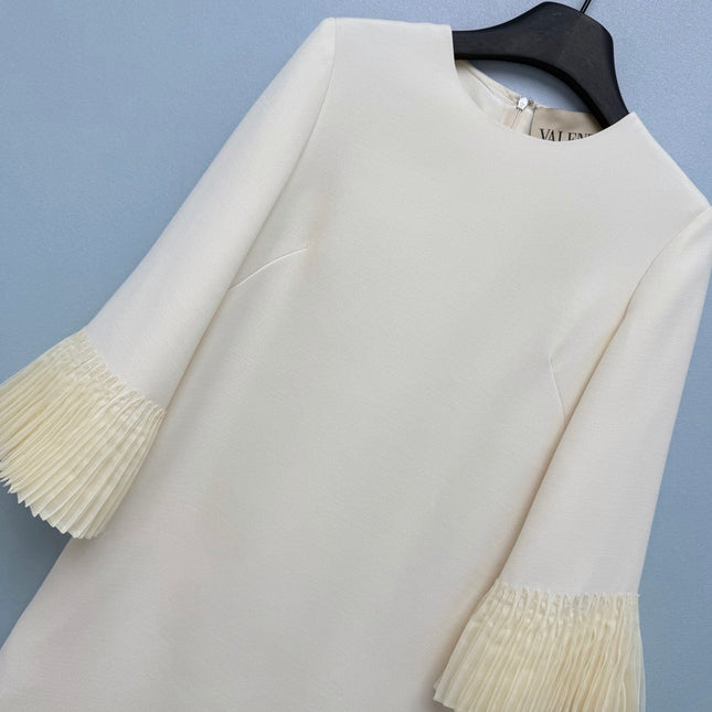 VALENTINO 26S PLEATED SLEEVE DRESS 133