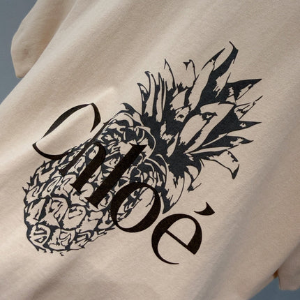 CHLOE CREWNECK T-SHIRT IN WHITE COTTON