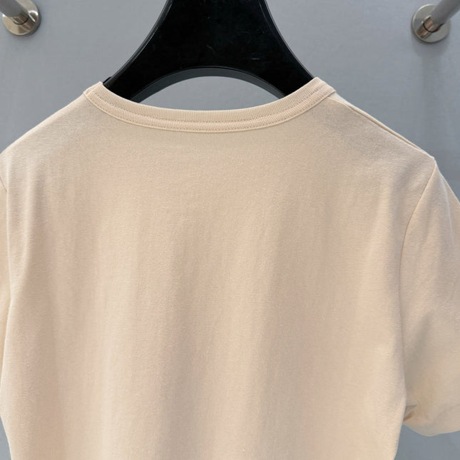 CHLOE CREWNECK T-SHIRT IN WHITE COTTON