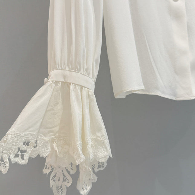 CHLOE 26S LACE COLLAR SHIRT STYLE 21
