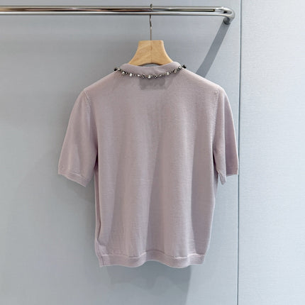 VALENTINO 26S SHORT-SLEEVE KNIT TOP 392