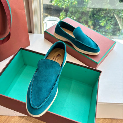 LP LOAFERS 25S IN OCEAN BLUE CASHMERE