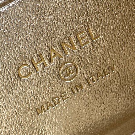 CHANEL 25S KELLY 18 CM IN GOLD LAMBSKIN