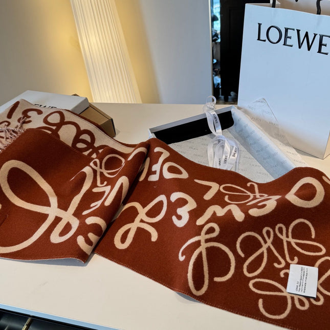 LOEWE 25S SCARF 180 IN CASHMERE WOOL 861446