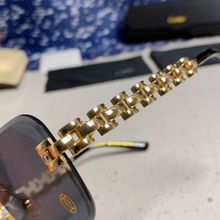 CARTIER 26S RIMLESS RECTANGULAR FRAME IN METAL 436036