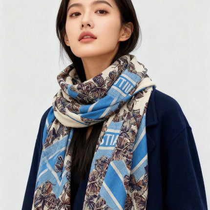DIOR 26S SCARF 135CM IN CASHMERE SILK 126119
