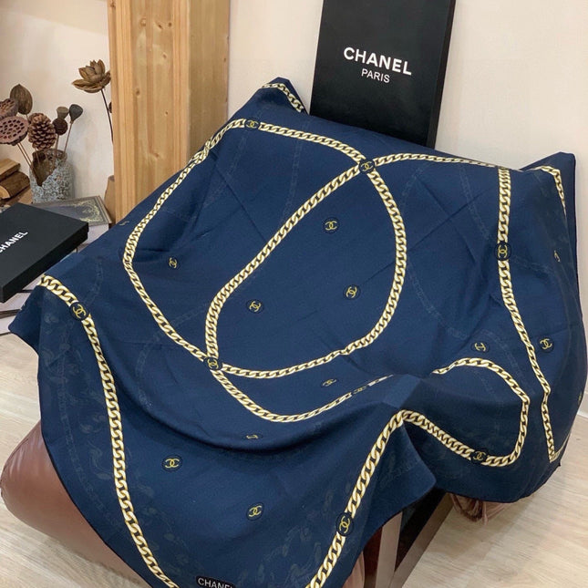 CHANEL 26S SCARF 135 IN SILK AND CASHMERE 313343